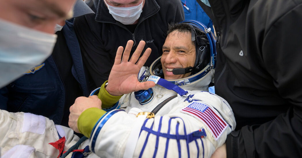 NASA Astronaut Frank Rubio Sets Record with Return from Year-Long Space Mission