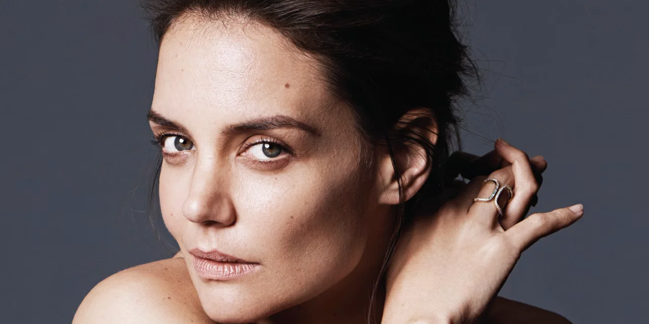 Katie Holmes baffled by viral cashmere bra.