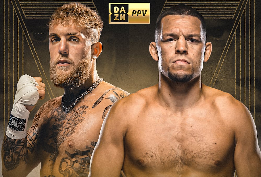 Featured image for Jake Paul's pattern of fighting non-boxers continues with Nate Diaz, concerns raised by MMA legends.