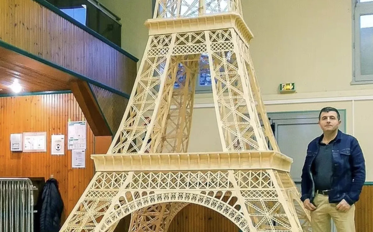 Featured image for "Matchstick Eiffel Tower Builder Denied World Record, Then Crowned Tallest by Guinness"