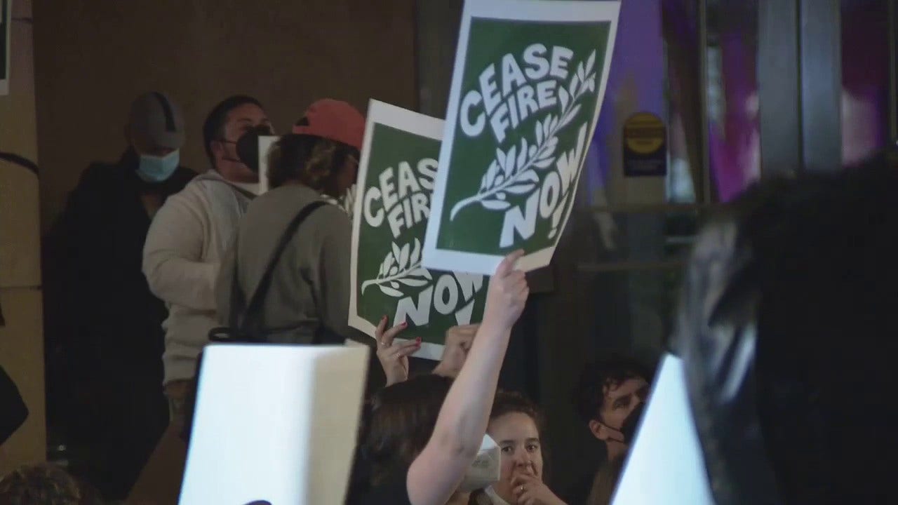 Featured image for "Jewish Group and Allies Stage Sit-In, Demand Cease-Fire in Israel-Hamas Conflict"