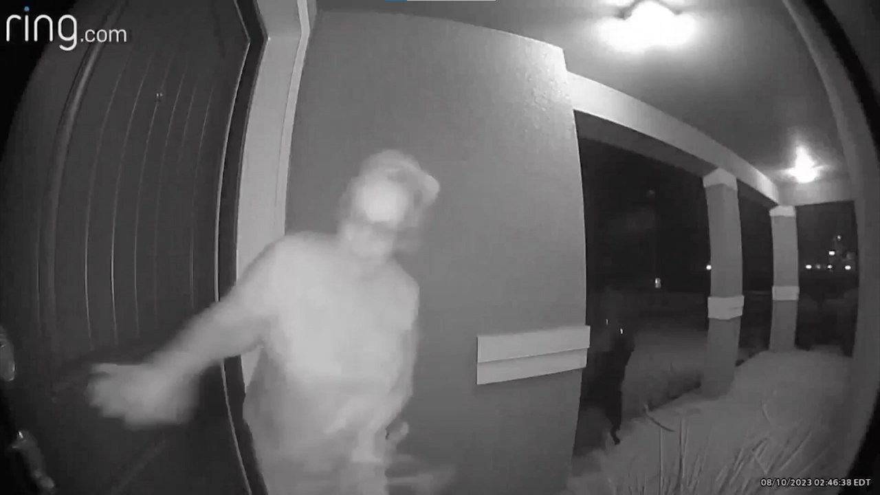 Florida Woman's Terrifying Encounter with Bear Caught on Doorbell Cam