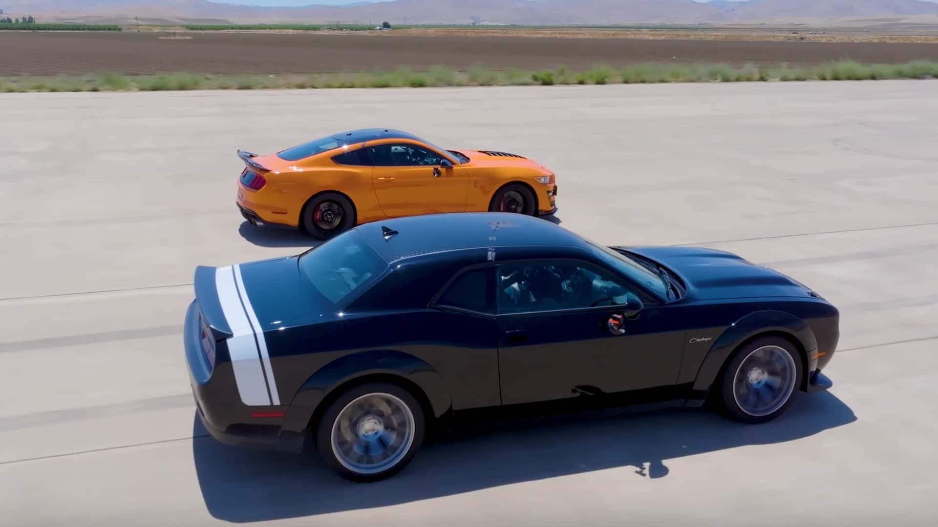 American Muscle Showdown: Challenger Black Ghost vs. Mustang GT500 Drag Race
