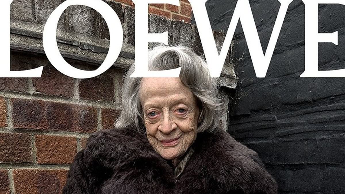 Featured image for "Dame Maggie Smith, 88, stuns as fashion icon in Loewe campaign, leaving fans in awe"