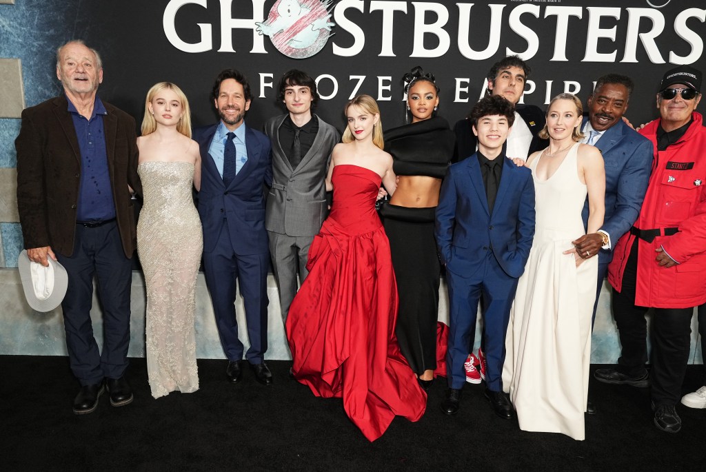 Featured image for "Ghostbusters: Frozen Empire" Premiere Unites Original and New Cast 