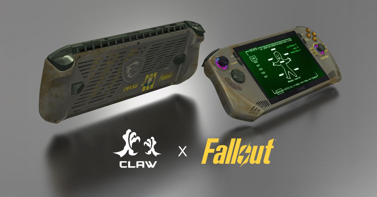 Featured image for MSI Claw 8 AI+ Unveiled: Lunar Lake Power and Fallout Pip-Boy Design