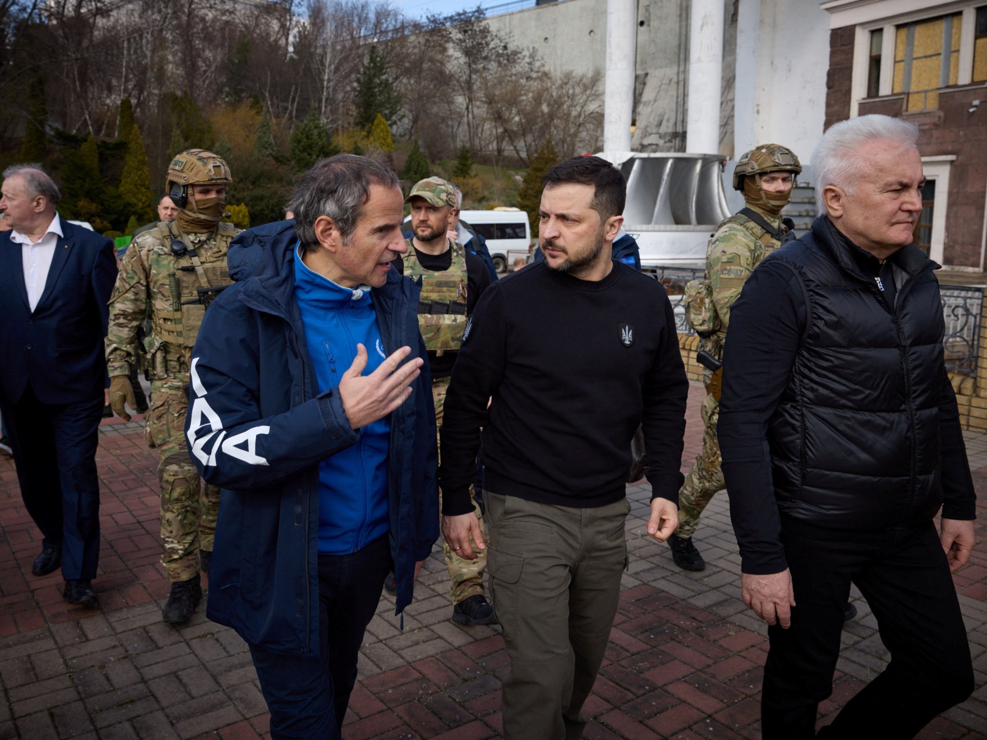 Zelenskyy raises concerns over nuclear plant safety amidst Russia's alleged 'radiation blackmail'.
