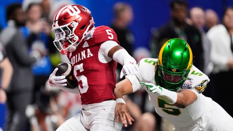 Featured image for Indiana and Oregon Clash for Spot in College Football Playoff Final