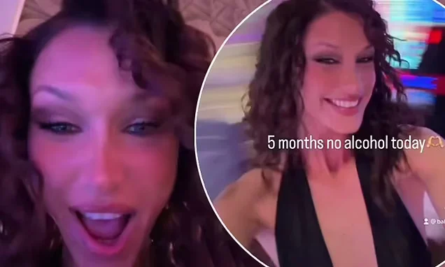 Bella Hadid Celebrates Five Months of Sobriety in Sultry Black Dress.