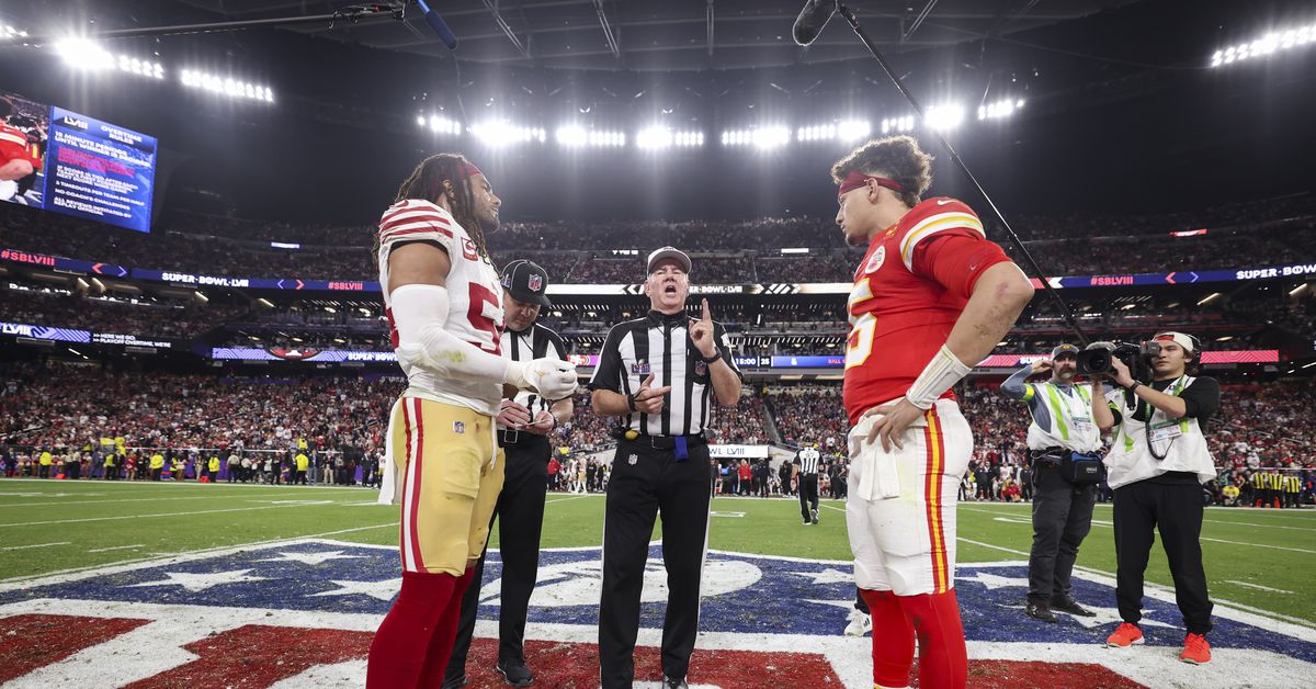 Featured image for "Chiefs Mic'd-Up Celebrate 49ers' Overtime Decision in Super Bowl 58"