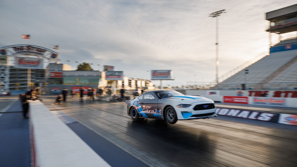 Ford Unveils 1800-HP Electric Mustang Super Cobra Jet Drag Racer for EV Speed Records