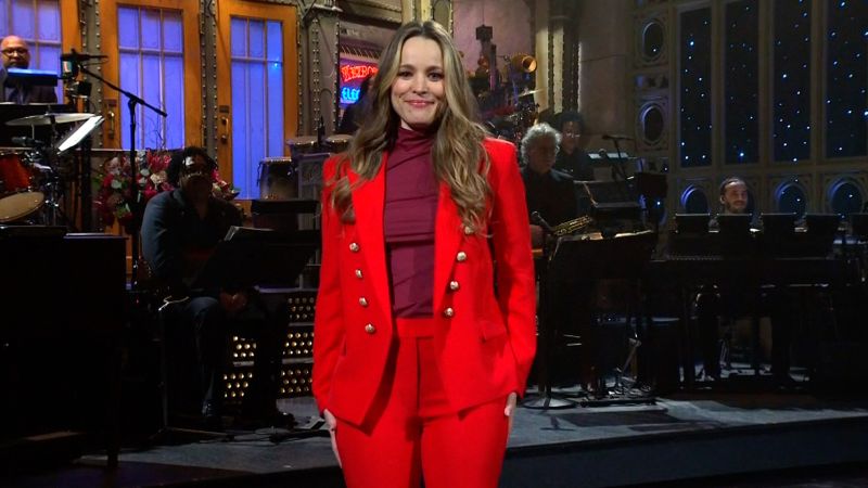 Featured image for "Rachel McAdams Passes Queen Bee Crown to Reneé Rapp in Surprise 'SNL' Cameo"