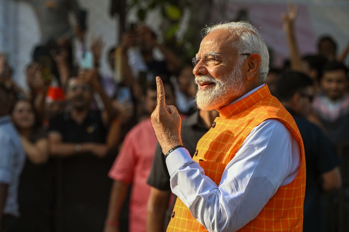 Featured image for Indian Stocks Soar to Record Highs on Landslide Modi Win Predictions