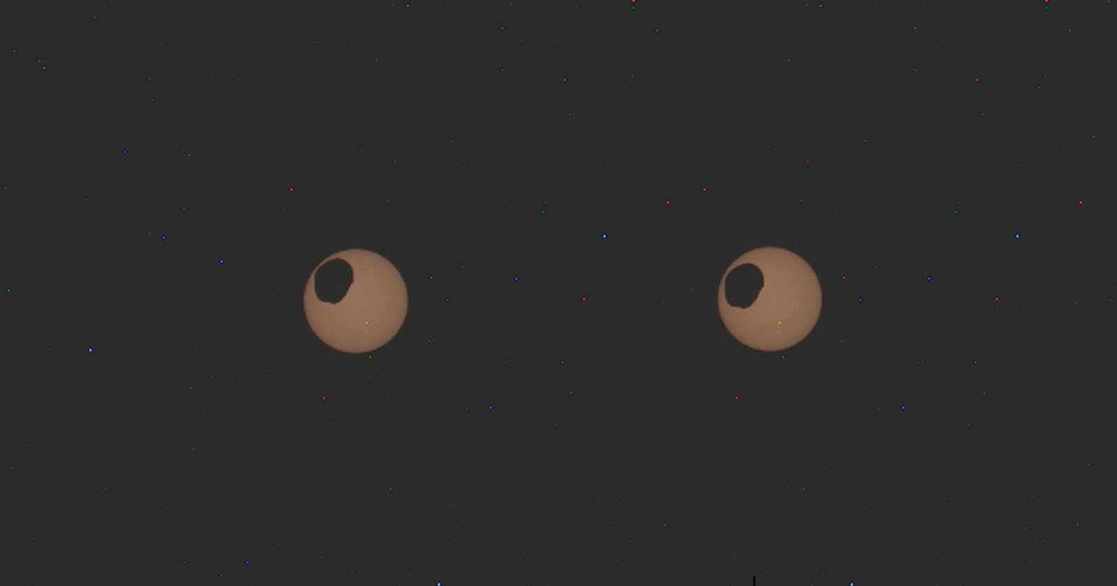 "NASA's Perseverance Rover Captures Martian Solar Eclipse Resembling Giant Googly Eye"