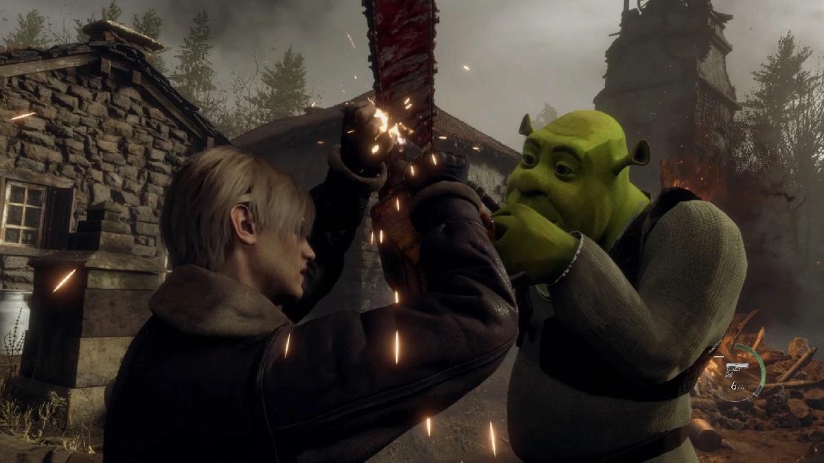 Featured image for Shrek invades Resident Evil 4 with hilarious mods.