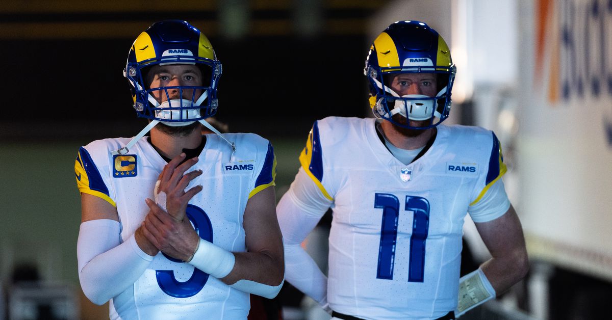 Featured image for "Carson Wentz Aims for Undefeated Streak Against 49ers as Rams Start Key Players in Week 18 Showdown"