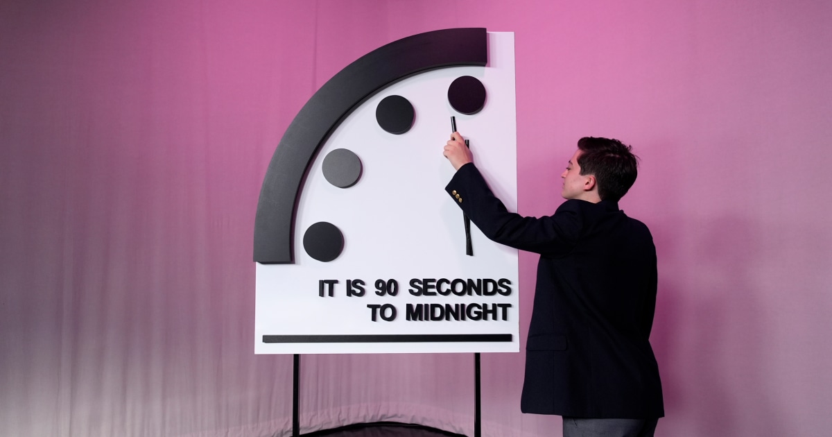 Featured image for "Doomsday Clock Holds at 90 Seconds to Midnight: Global Catastrophe Looms"