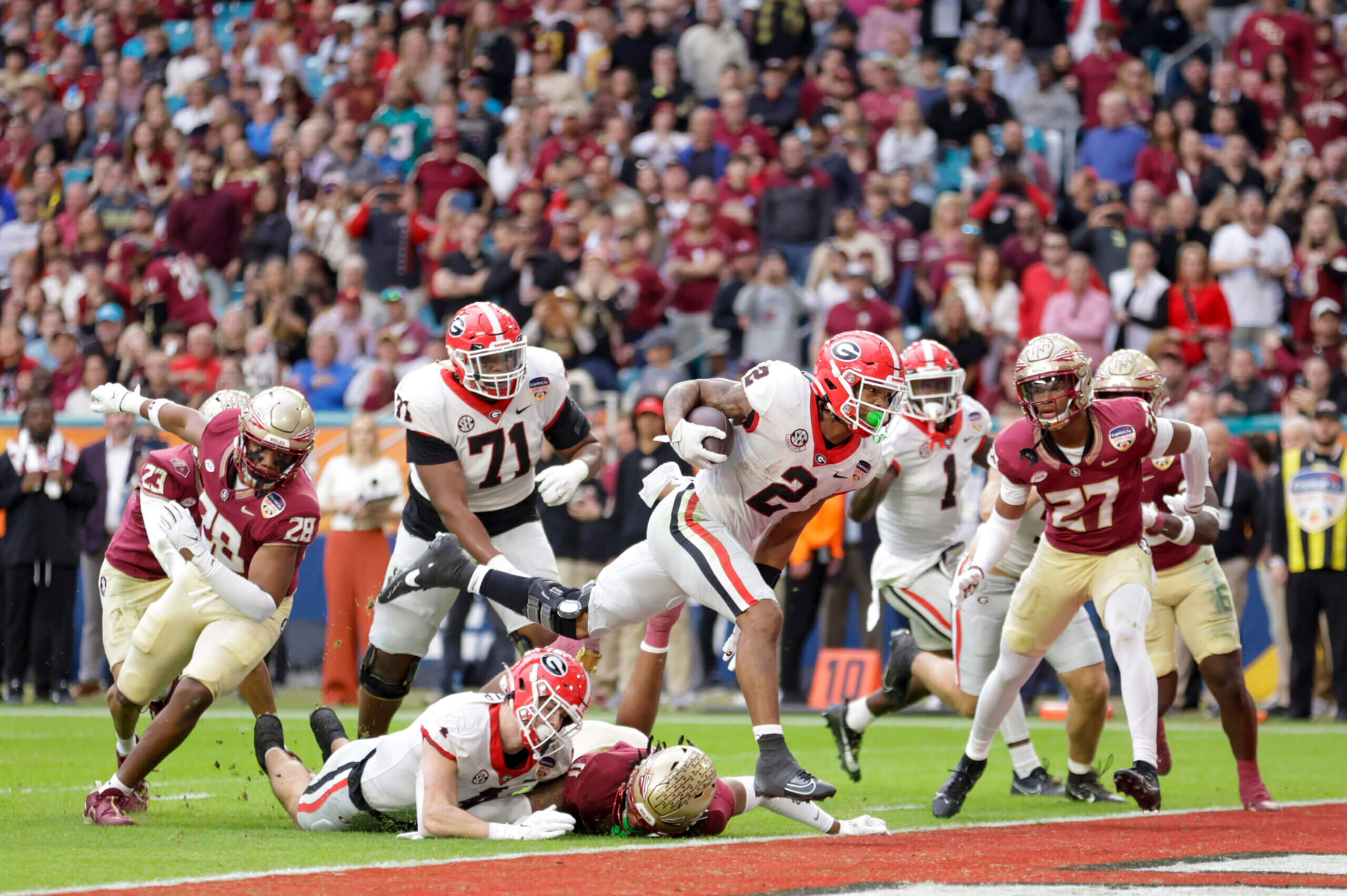 Featured image for "Georgia Shatters Records with Historic Blowout Win Over Florida State in Orange Bowl"