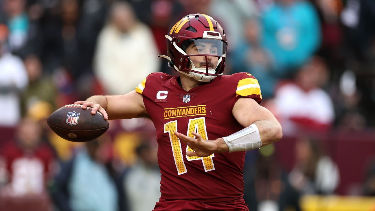 Featured image for "Sam Howell Steps Up as Starter Amid Commanders' Injury Woes and Brissett's Hamstring Setback"