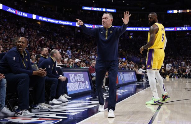 Featured image for LeBron James Fires Back at Nuggets Coach Michael Malone.