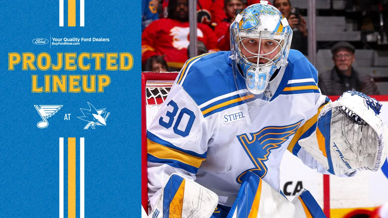 Blues Unveil Projected Lineup for San Jose Showdown