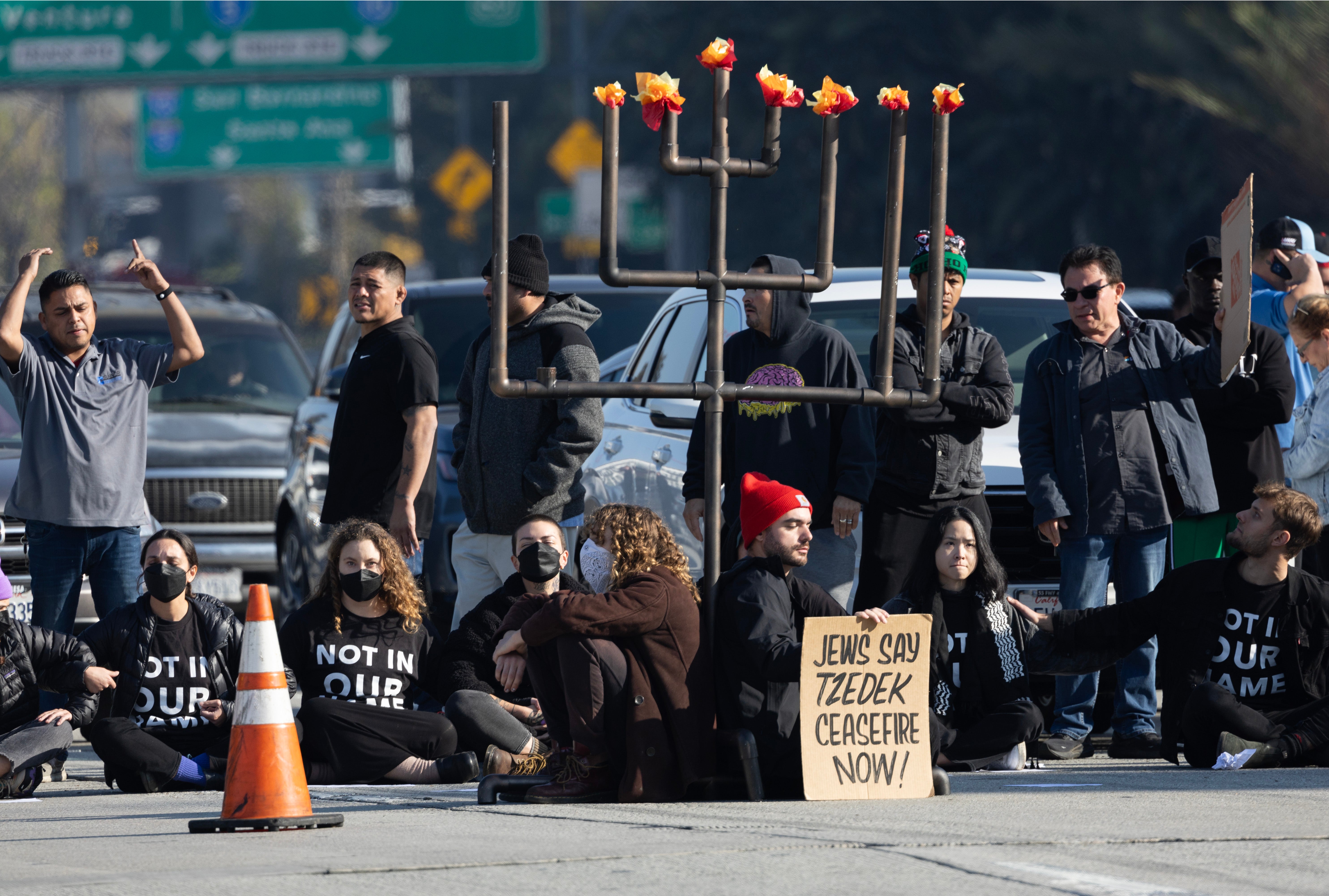 Featured image for Pro-Palestinian Protesters Cause Traffic Chaos on LA Freeway