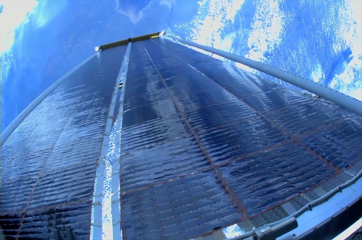 "NASA astronauts successfully install new solar technology during spacewalk outside space station"