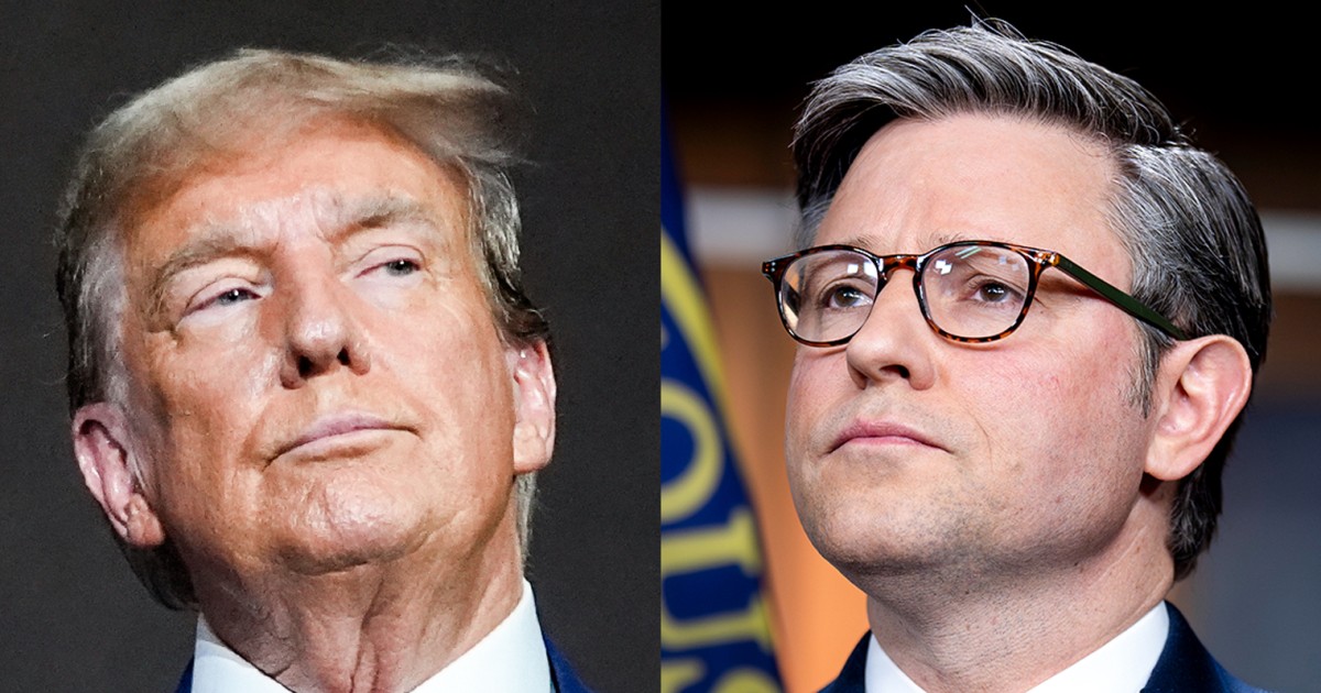 "Trump and Johnson's Election Alliance Faces Scrutiny Amid Threats to Speaker Johnson's Job"