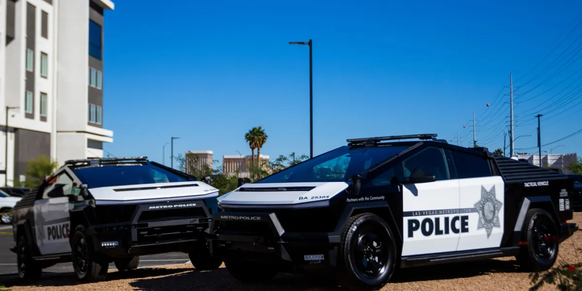 Featured image for Las Vegas Deploys Largest Police Tesla Cybertruck Fleet