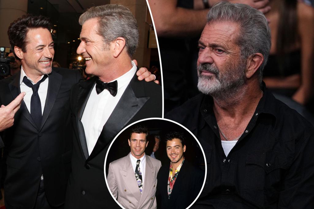 Featured image for "Mel Gibson Thanks Robert Downey Jr. for Defending Him Amid Cancel Culture Backlash"