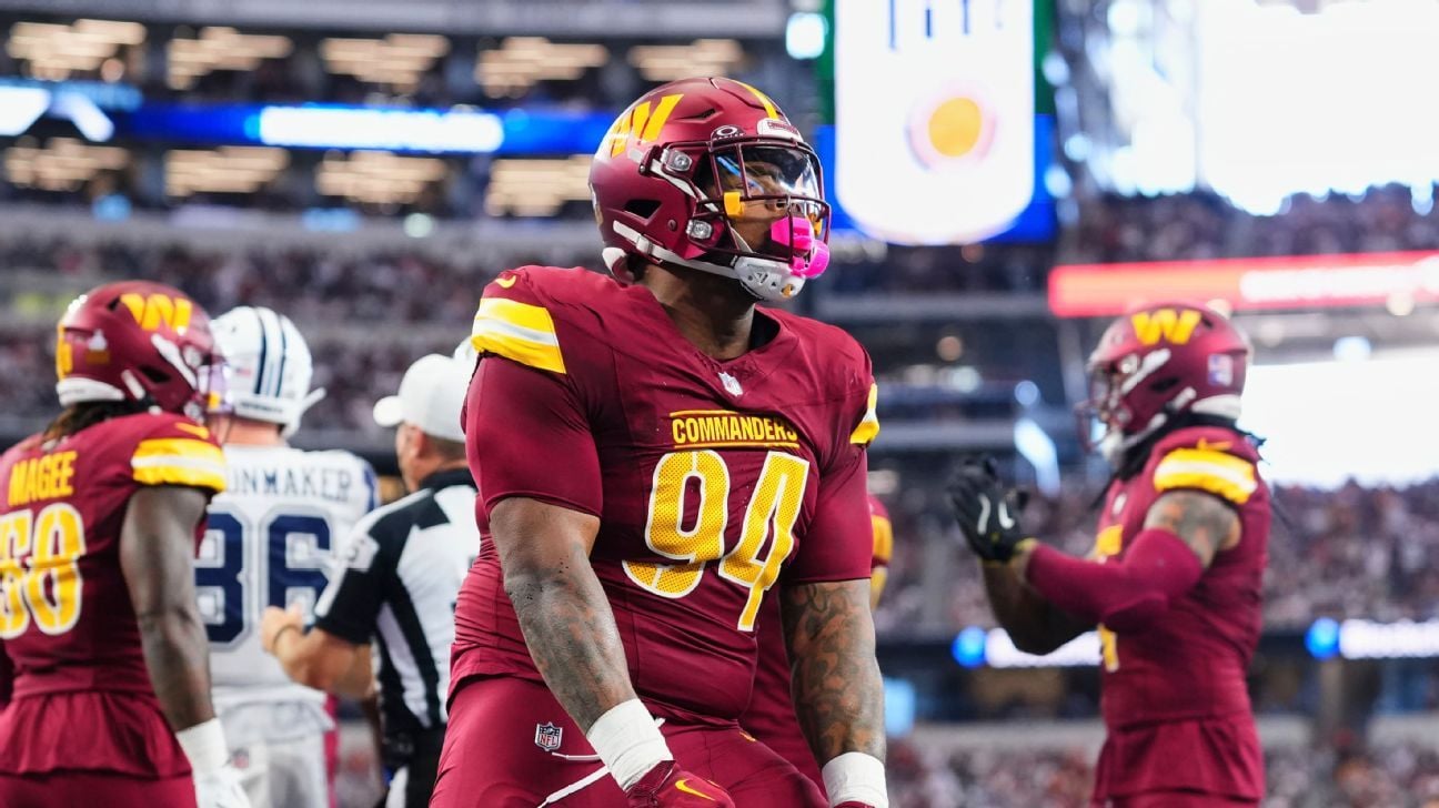 Featured image for NFL Suspends Daron Payne One Game for Punching Amon-Ra St. Brown