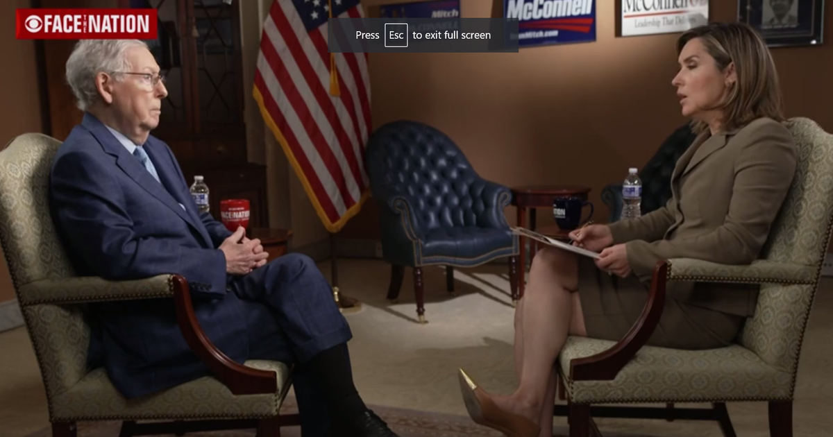 "Senate Minority Leader Mitch McConnell's Insights on 'Face the Nation' - Oct. 22, 2023"