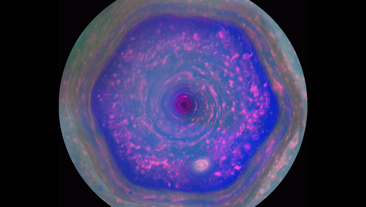 Featured image for NASA's Webb Discovers Mysterious Dark Beads and Structures in Saturn's Atmosphere