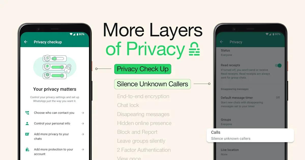 WhatsApp's New Update Protects Users from Unknown Callers and Scammers.