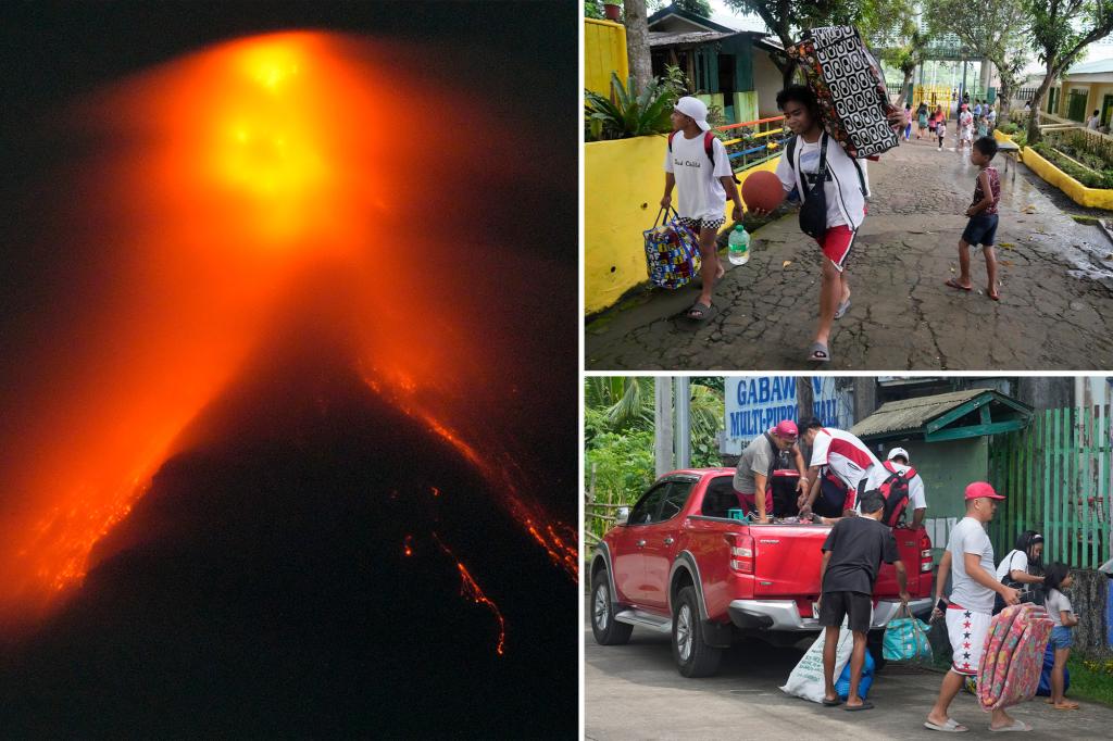 Featured image for Mayon Volcano Erupts, Forcing Thousands to Flee as Lava Flows and Sky Lights Up.