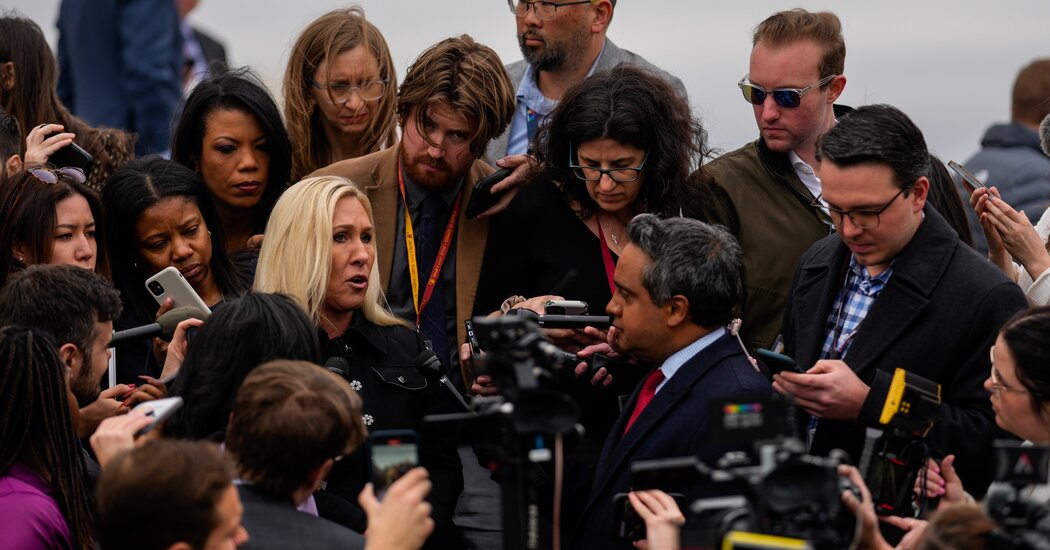 Featured image for "Greene Ramps Up Pressure on Johnson, Urging Ouster Amid Speaker Threat"