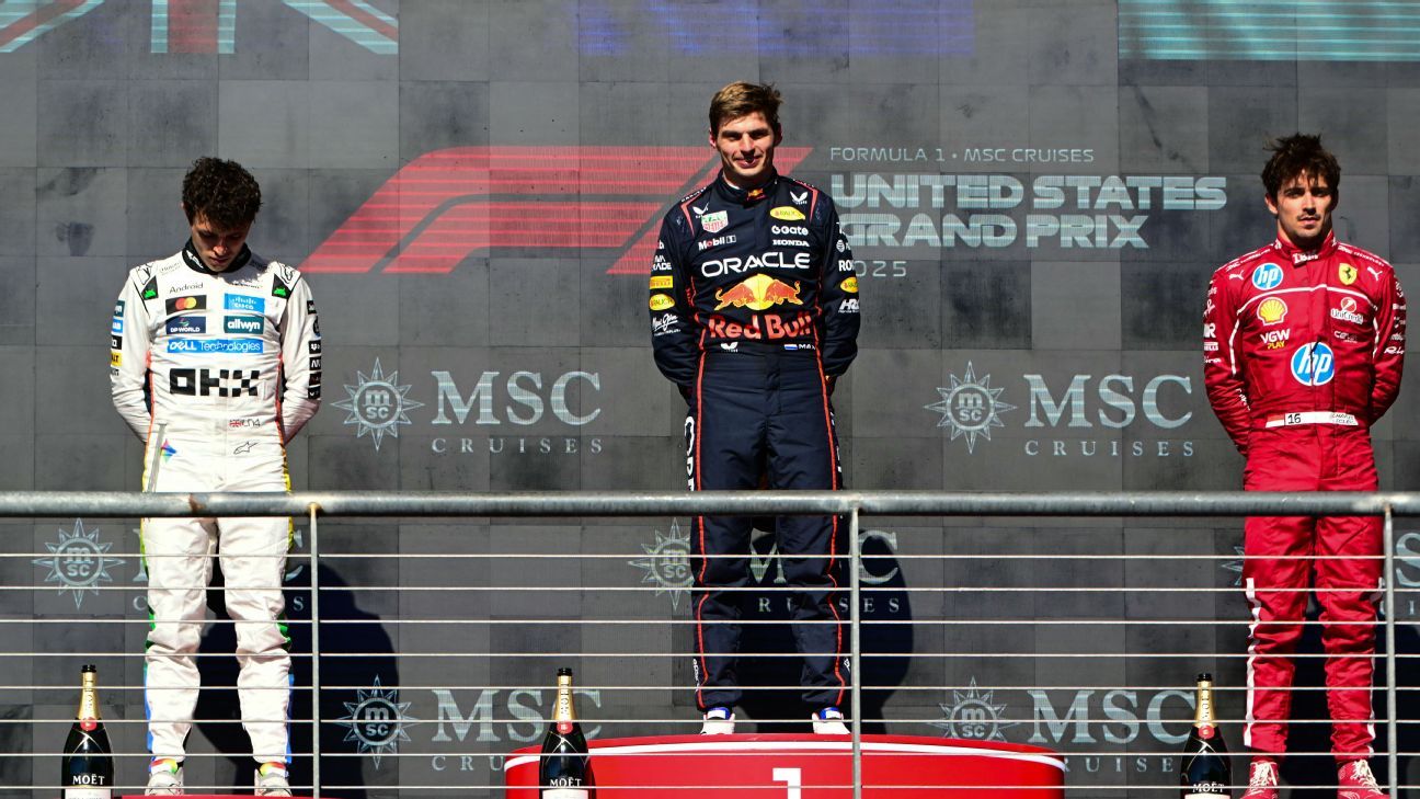 Featured image for Verstappen Dominates U.S. GP as McLarens Retire