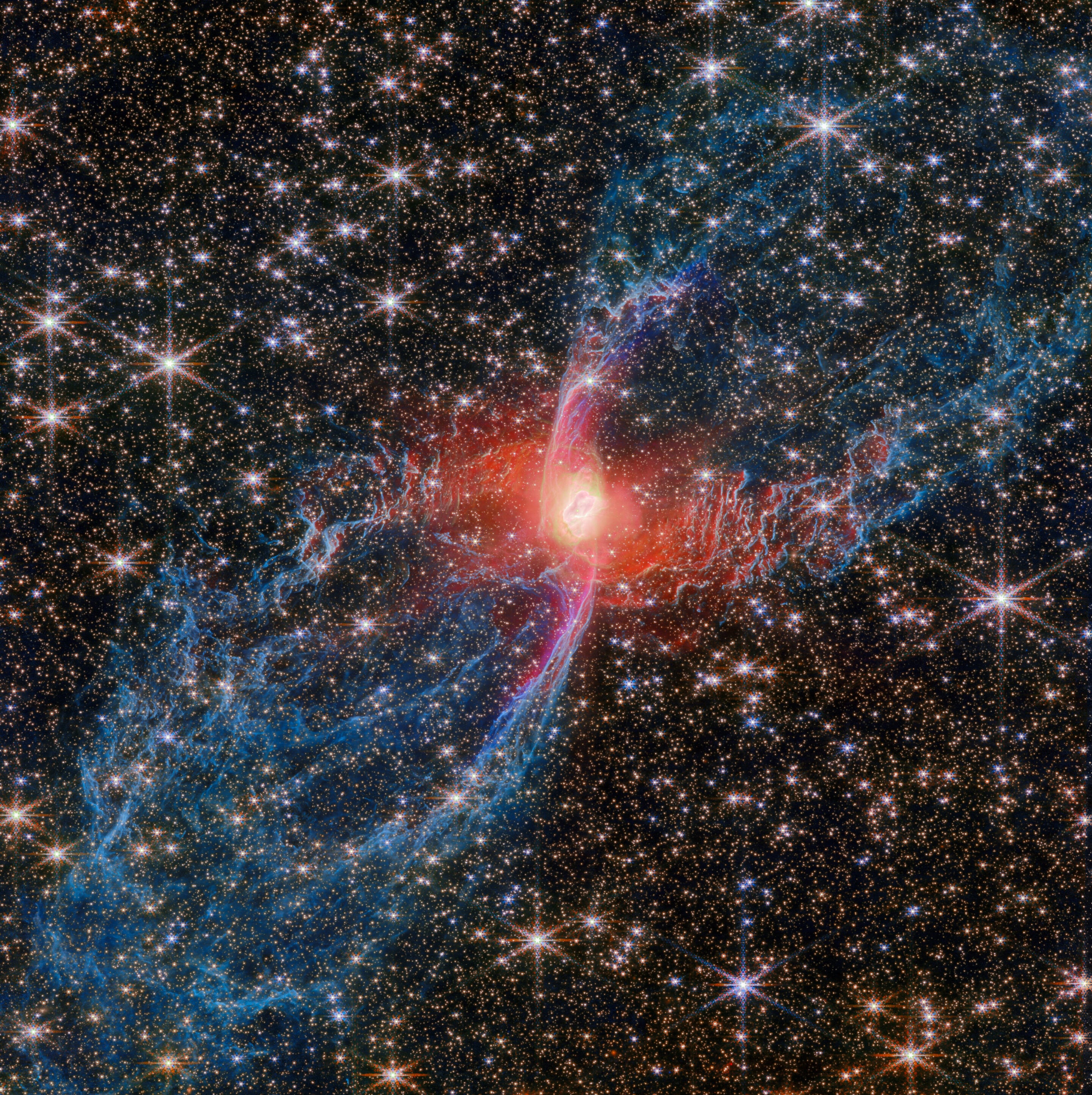 Featured image for Webb Telescope Captures Stunning Red Spider Nebula