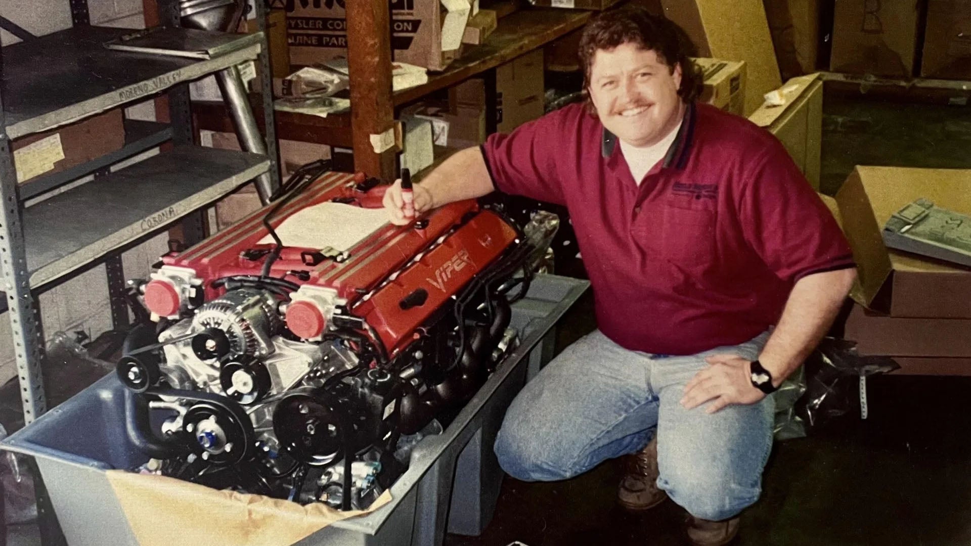 Featured image for "Unbelievable Story: Untouched 1996 Dodge Viper Crate Motor Revealed"