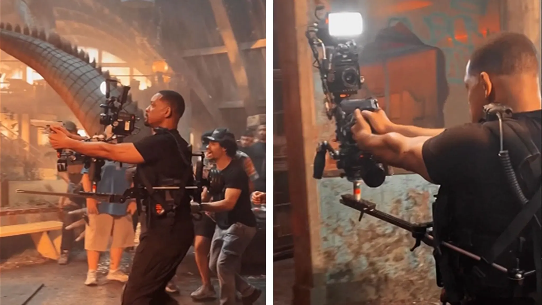 Featured image for Will Smith Juggles Gun and Camera in 'Bad Boys 4' Behind-the-Scenes Clip