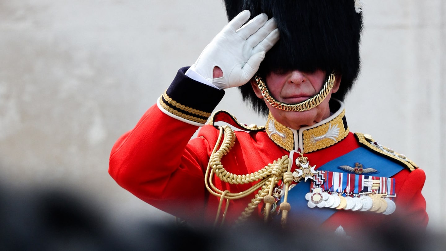 "King Charles III's First Trooping the Colour Birthday Parade on Horseback"
