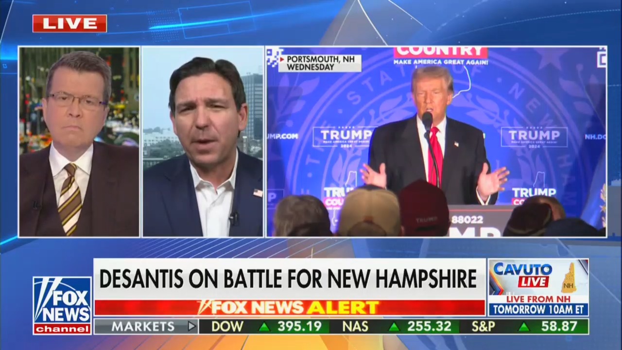 "DeSantis Confronts Trump's Dominance in New Hampshire Appearance"