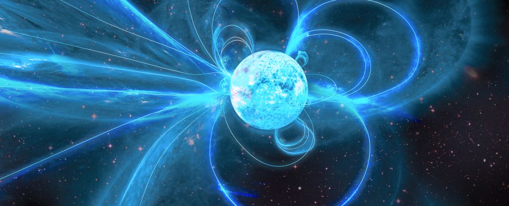 Featured image for "Unprecedented Behavior: Mysterious Awakening of a Wobbling Magnetar"