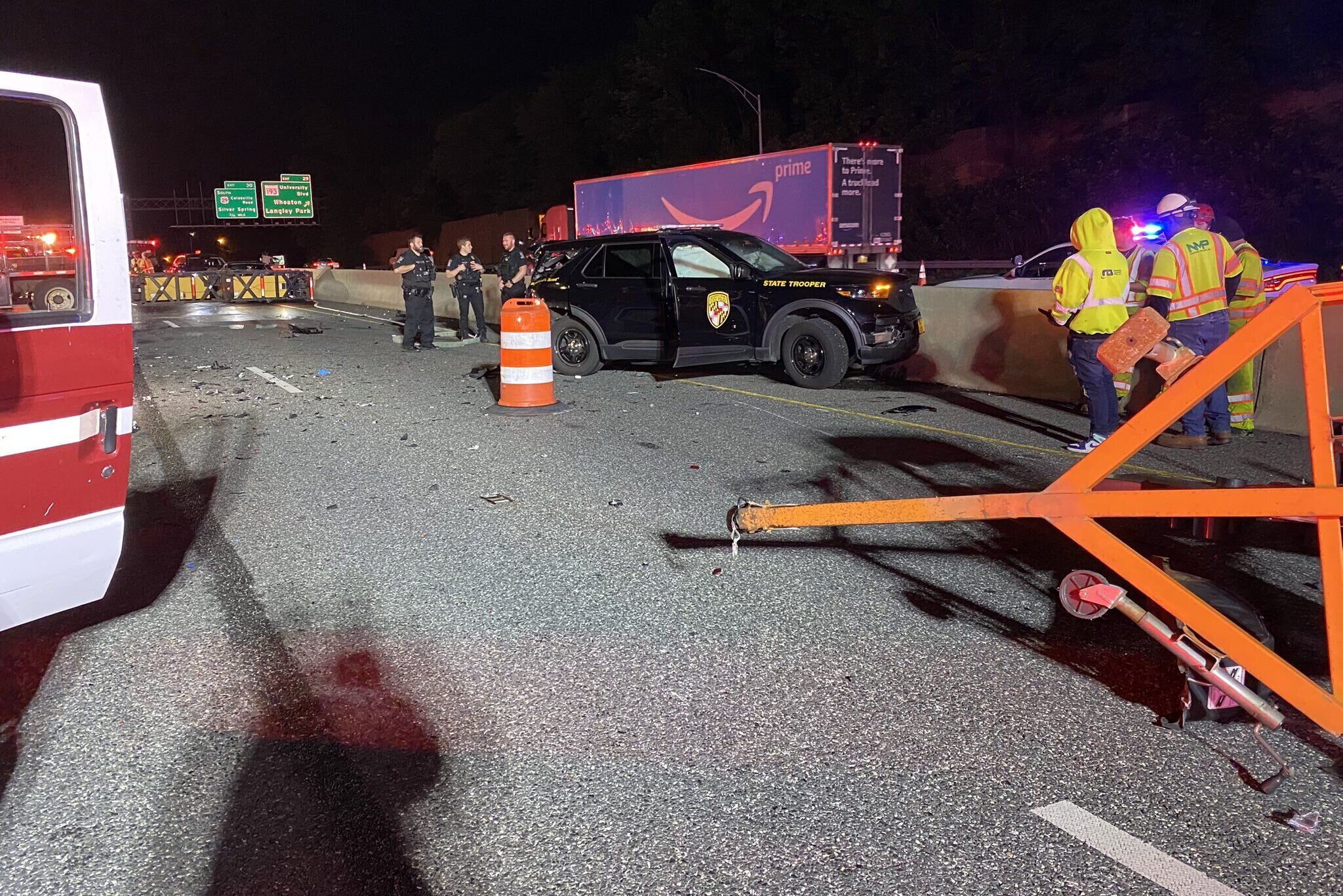 Impaired driver crashes into Maryland state trooper on I-495.