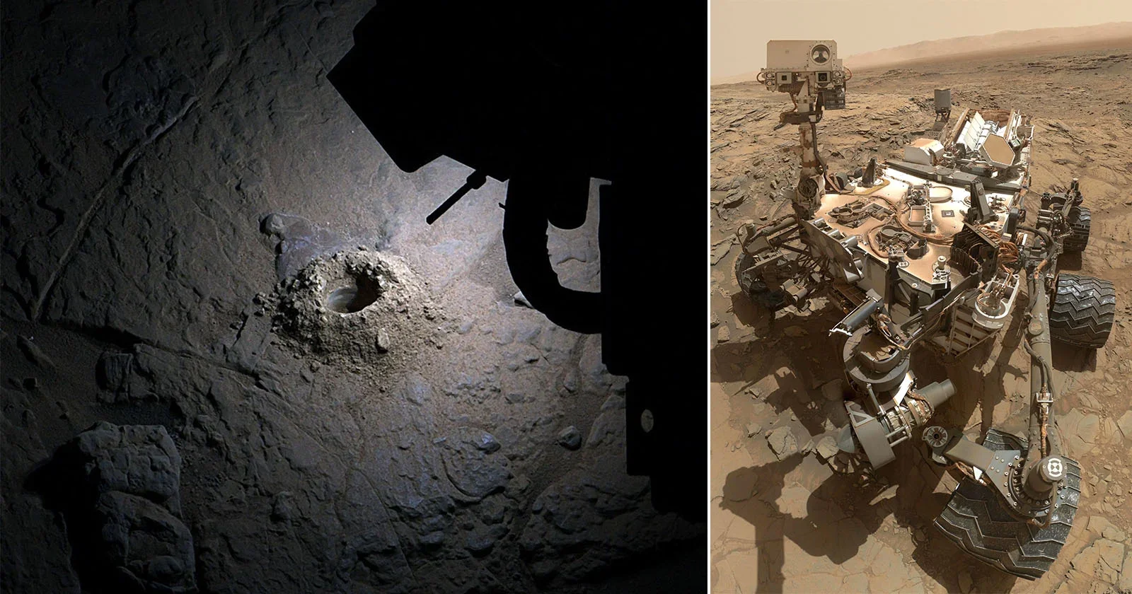 Curiosity Snap: Rare Mars Night Photo Lit by Rover LEDs