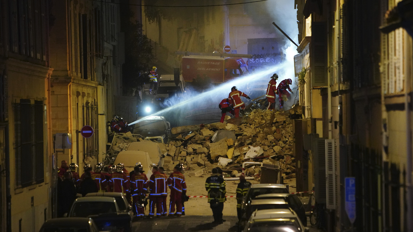 Explosion in Marseille, France, leads to building collapse and missing persons.