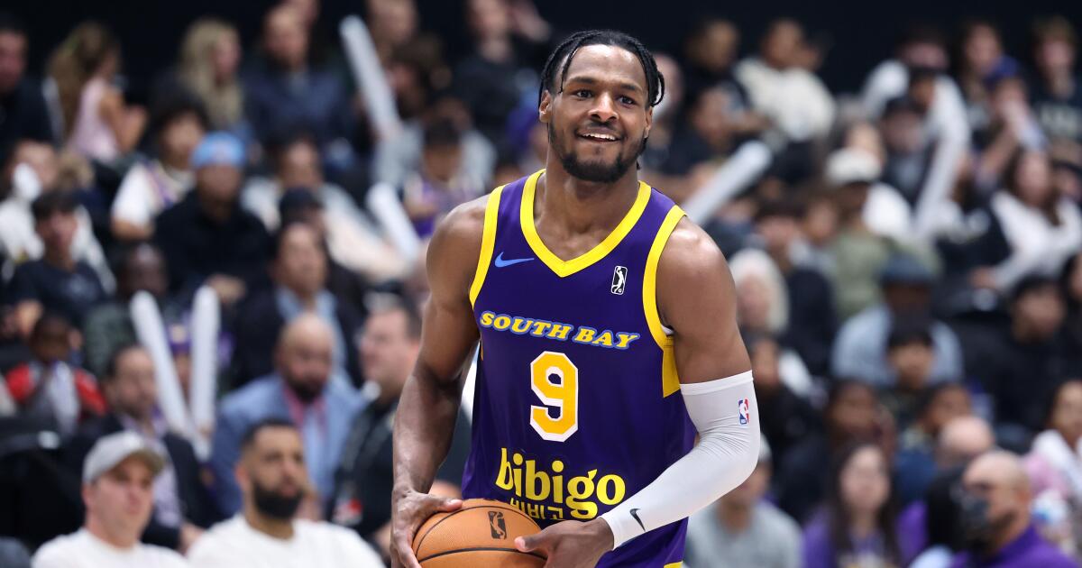 Featured image for Bronny James Scores Six in G League Debut with NBA Stars Watching