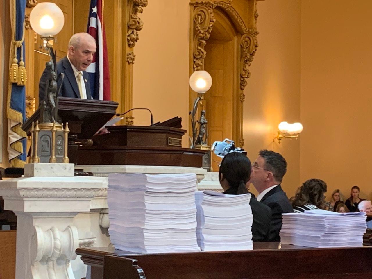 "Ohio Senate approves $86B budget plan with reconciliation ahead."