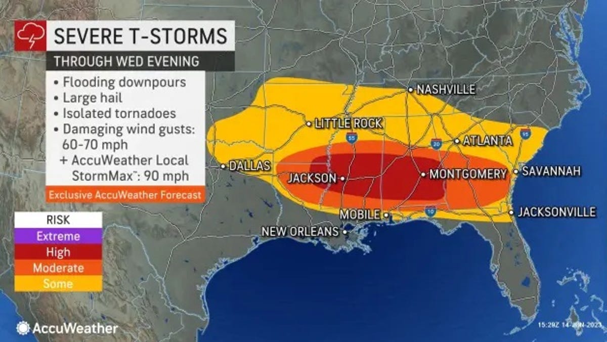 Severe weather outbreak brings multiple tornadoes to Alabama and Georgia.