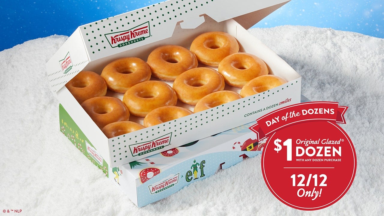 Featured image for Score a Dozen Krispy Kreme Donuts for Just $1 on 'Day of the Dozens'